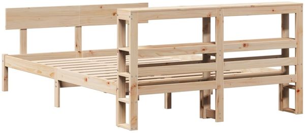 vidaXL Massivholzbett ohne Matratze 150x200 cm Kiefernholz 3305802 Bild 6