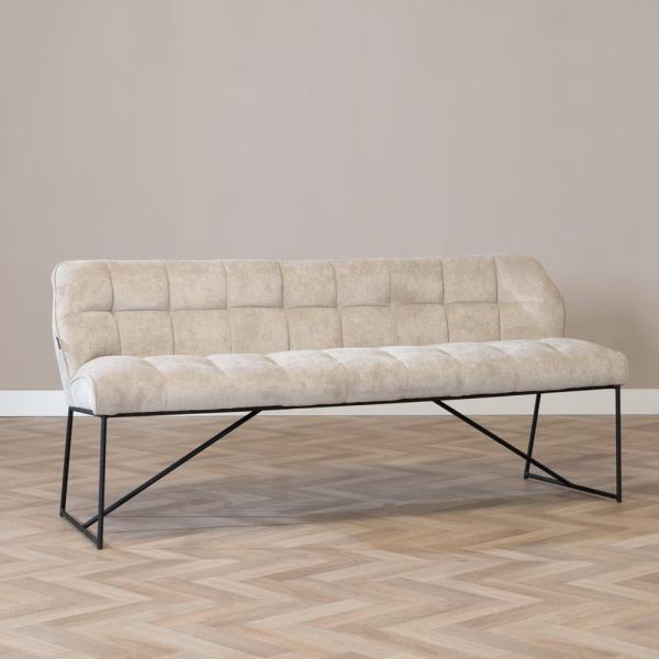 Bronx71 Esszimmerbank Stoff Jelle taupe 185 cm