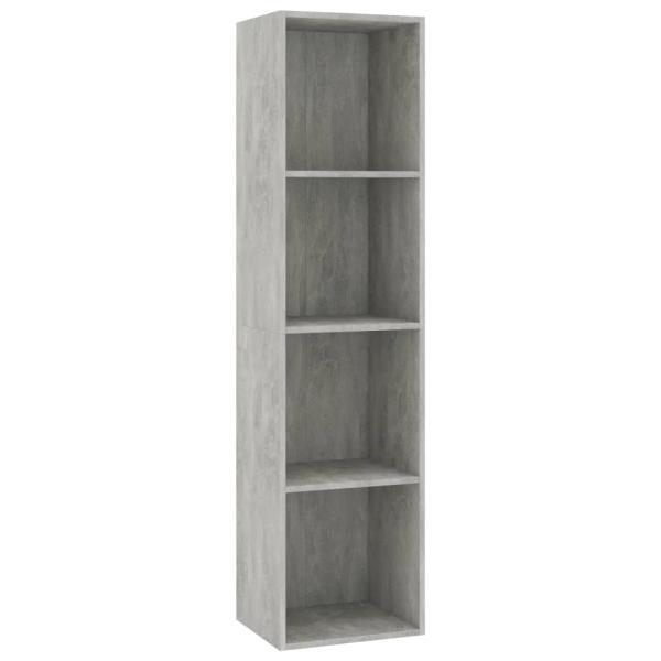 vidaXL Bücherregal/TV-Schrank Betongrau 36x30x143 cm Holzwerkstoff 800148