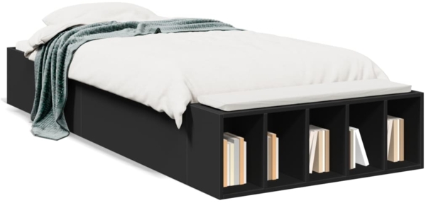 vidaXL Bettgestell Schwarz 90x190 cm Holzwerkstoff 3280616