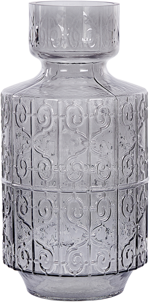 Blumenvase DIKELLA Glas 33 cm Grau
