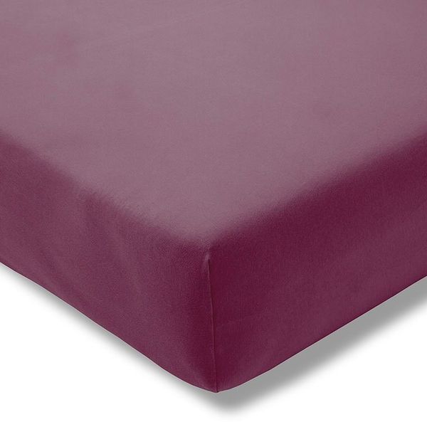 Estella Jersey Stretch Spannbetttuch Bettlaken 90 x 190 cm - 100 x 220 cm 6600 670 aubergine