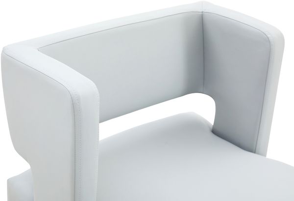 Barstuhl aus PU mit gepolstertem Sitz, 91,4 cm Höhe, Hellgrau/Silber Bild 9