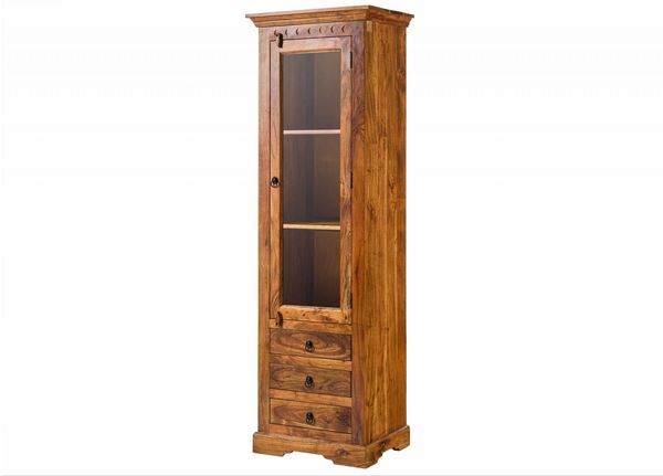 Vitrine Akazie 60x44x190 honig lackiert OXFORD #0528
