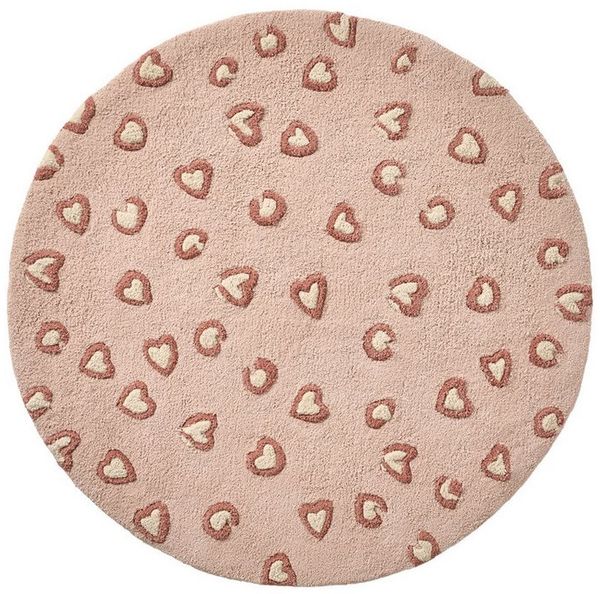 vertbaudet Kinderteppich Runder Kinderzimmer Leoparden-Teppich LOVELY LEO