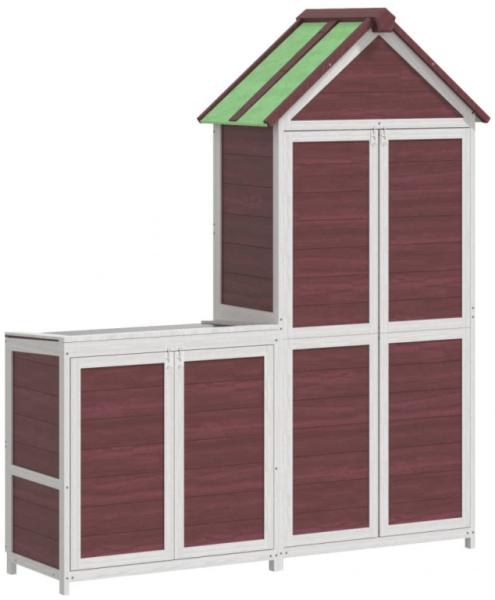 vidaXL 2-tlg. Geräteschuppen-Set Mokka Massivholz Kiefer 172251