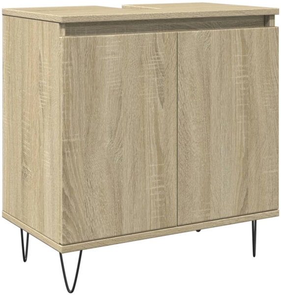 vidaXL Badschrank Sonoma-Eiche 58x33x60 cm Holzwerkstoff 849674