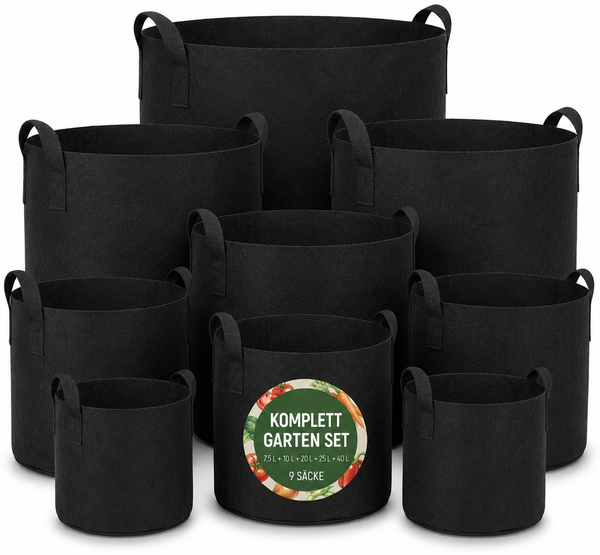 Pflanzsäcke Set Schwarz