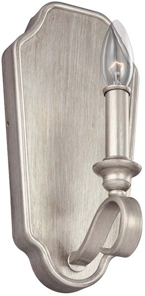 Wandlampe, Stahl, Silber, H 30,1 cm