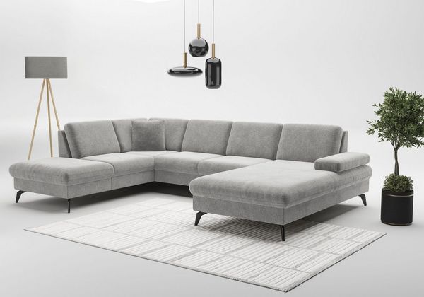 sit&more Wohnlandschaft Morris Jubi U-Form, B: 300 cm, mit Armteilfunktion & 1 Zierkissen, optional Bettfunktion