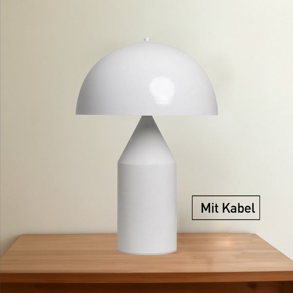 Bamyum Tischleuchte Nachttischlampe mit Kabel Lipeo Metall Pilz Lampe, ohne Leuchtmittel