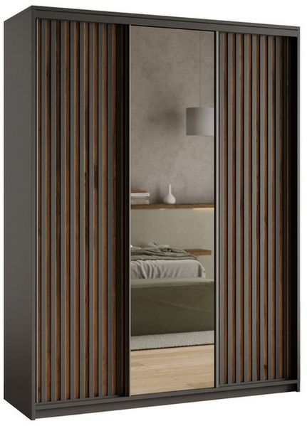Masseno Schwebetürenschrank ORRA Kleiderschrank mit Spiegel und Schubladen Schlafzimmerschrank Bild 2