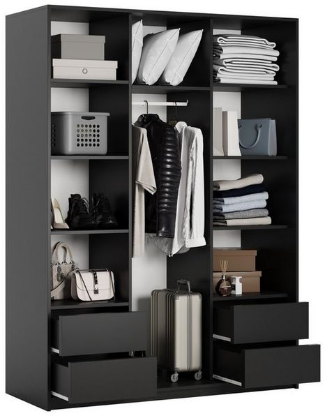 Masseno Schwebetürenschrank ORRA Kleiderschrank mit Spiegel und Schubladen Schlafzimmerschrank Bild 3