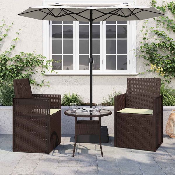 vidaXL Sitzkissen 2 Stk. Creme 47 x 36 x 2 cm Polyester 899965