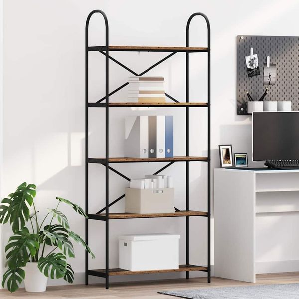 vidaXL Bücherregal Altholz 80 x 30 x 183 cm Holzwerkstoff 879891