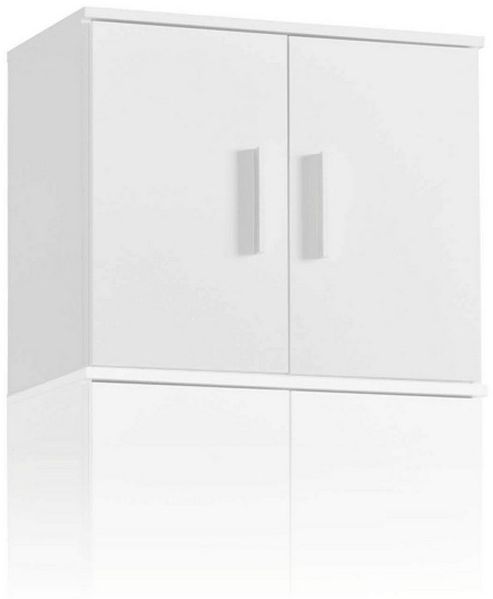 mokebo Mehrzweckschrank Mehrzweckschrankaufsatz 'Der Turm' (für extra viel Stauraum) Schrankaufsatz für Mehrzweckschrank o. Aufbewahrungsschrank in weiß
