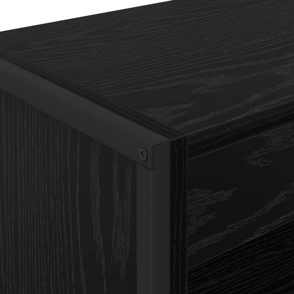vidaXL Bücherregal Schwarz Eichen-Optik 60 x 30 x 155 cm Holzwerkstoff 886396 Bild 8