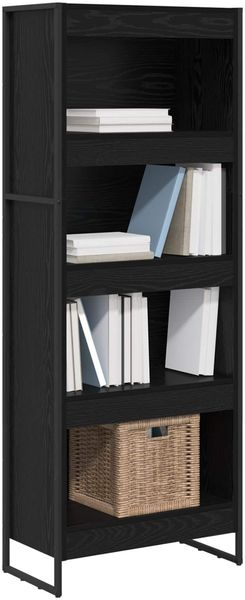 vidaXL Bücherregal Schwarz Eichen-Optik 60 x 30 x 155 cm Holzwerkstoff 886396 Bild 3