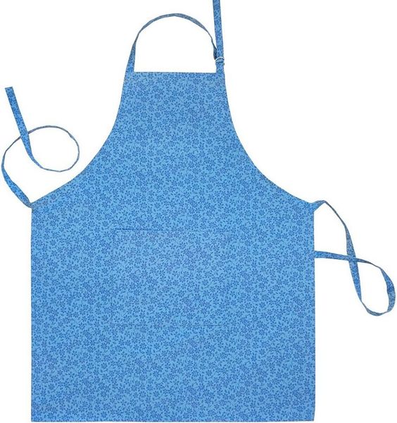 Lashuma Kochschürze Kornblume, (1-tlg, Kochschürze), Damen Schürze blau 80x65 cm