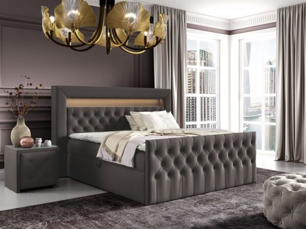 Nachttisch Nachtkonsole ERNESTO 50x50cm in Stoff Elisa Velvet Anthrazit Bild 3