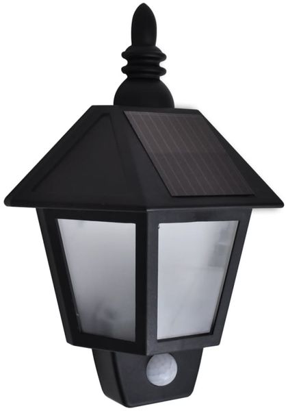 vidaXL Solar-Wandleuchten 2 Stk. mit Bewegungsmelder Schwarz 277124 Bild 3