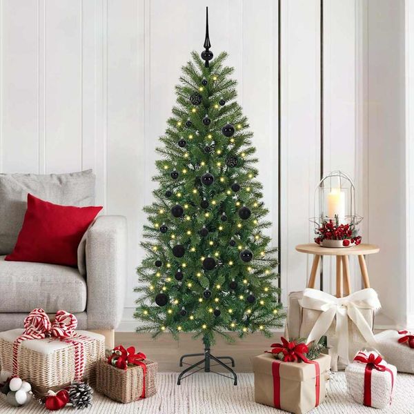 vidaXL Künstlicher Weihnachtsbaum mit 150 LEDs Grün 150 cm PE und PVC 3397342