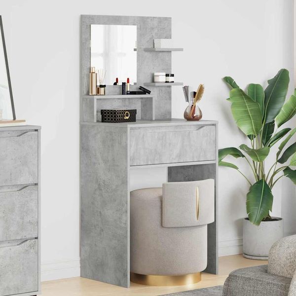 vidaXL Schlafzimmer-Frisiertische Beton Grau 80 x 39,6 x 135 cm 889000