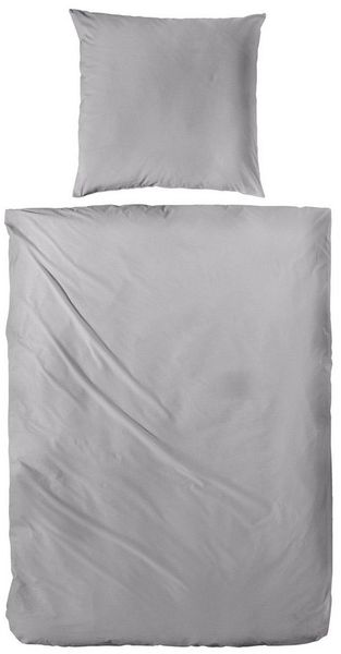 Primera Halbleinen Sommer Bettwäsche 155x220 anthratzit grau uni 183001-888