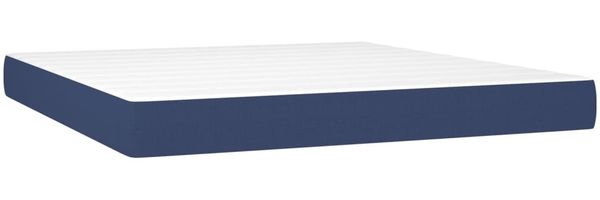 Boxspringbett mit Matratze Stoff Blau 160x200 cm Bild 5