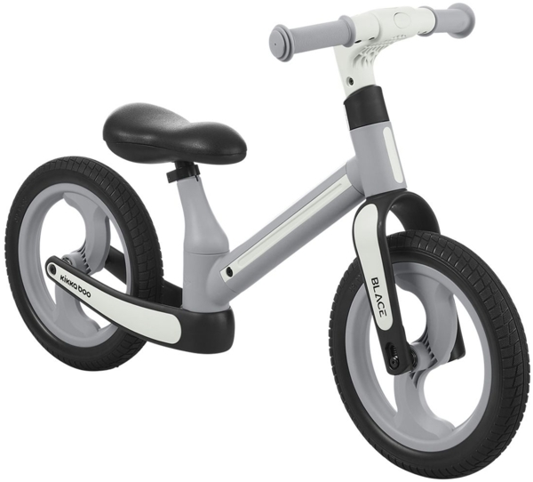 Kikkaboo Laufrad Blace 12 Zoll, Sitz einstellbar, Federung Vorderräder, faltbar grau