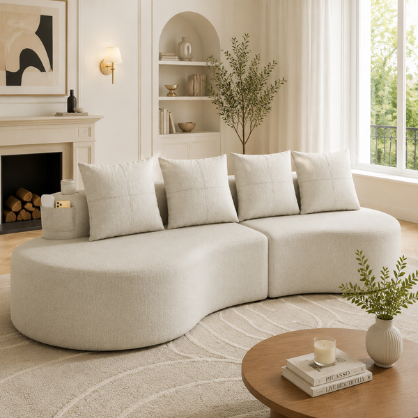 Doppelsofa m. Federbett, 1 Kissen, Wohnzimmer/Schlafzimmer, Dunkelgrau