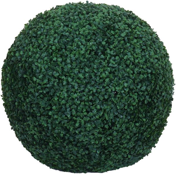 Künstlicher Busch HWC-O96, Buchskugel Dekopflanze Buchsbaumkugel Kunstpflanze Buxus, Outdoor, Polyethylen Ø 53cm