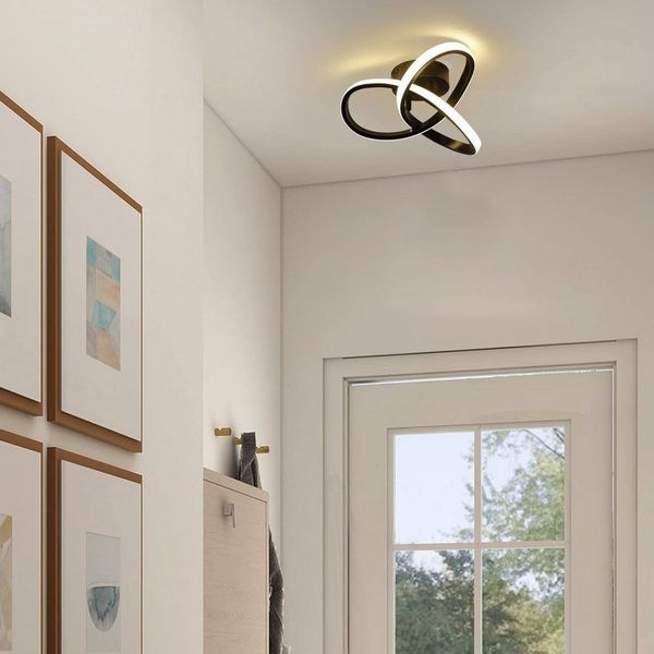 Nettlife LED Deckenleuchte Dimmbar 40CM Geometrie Design Wohnzimmer Deckenlampe fernbedienung, LED fest verbaut, Augenschutz