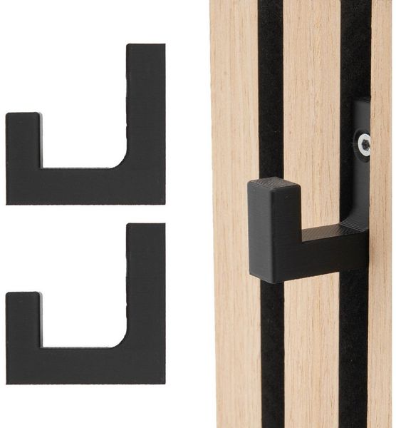 TSB Werk Kleiderhaken Kleiderhaken für Akustikpaneele Garderobenhaken, (2-St), Halter, Universal, Wandhaken, Haken