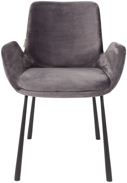 Esszimmerstuhl BRIT Samtlook Grau von ZUIVER Bild 3