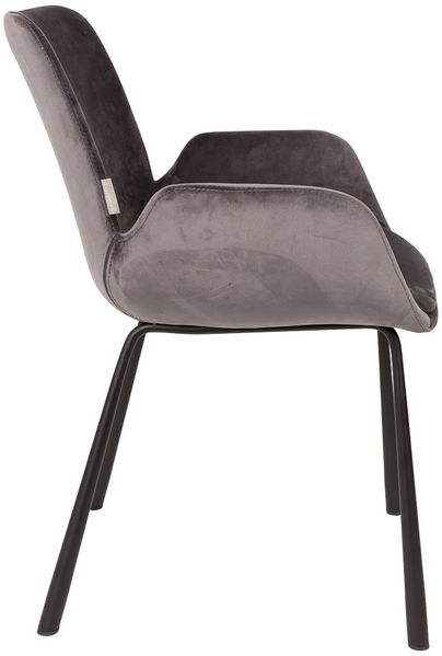 Esszimmerstuhl BRIT Samtlook Grau von ZUIVER Bild 6