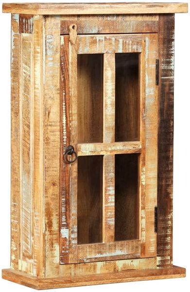 vidaXL Wandschrank Altholz Massiv 44x21x72 cm 245139