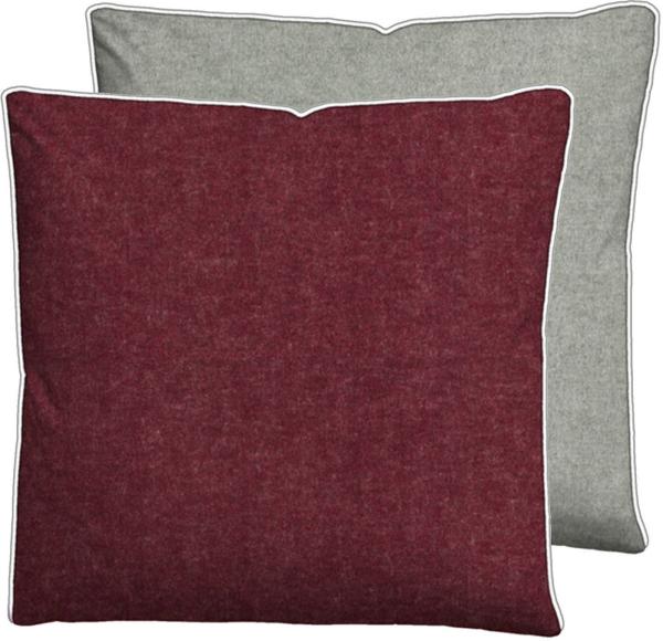 biberna Melange-Flanell Kissenbezug 0840500 MELANGE UNI, burgunder, 1x 80x80 cm