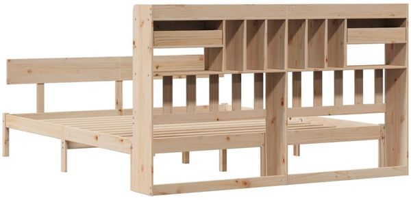 vidaXL Massivholzbett mit Regal ohne Matratze 180x200 cm Kiefernholz 3321840 Bild 8