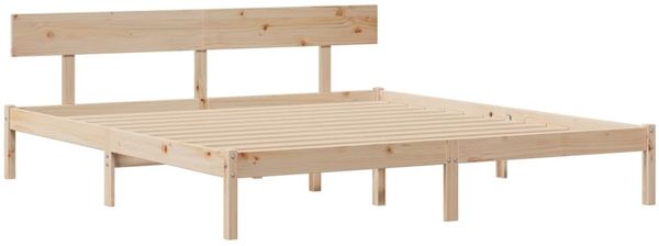 vidaXL Massivholzbett mit Regal ohne Matratze 180x200 cm Kiefernholz 3321840 Bild 5