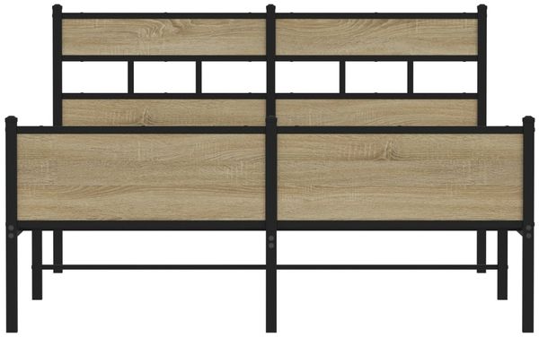 vidaXL Bettgestell ohne Matratze Sonoma-Eiche 140x190 cm Holzwerkstoff 4017290 Bild 4