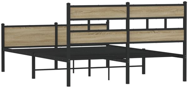 vidaXL Bettgestell ohne Matratze Sonoma-Eiche 140x190 cm Holzwerkstoff 4017290 Bild 6