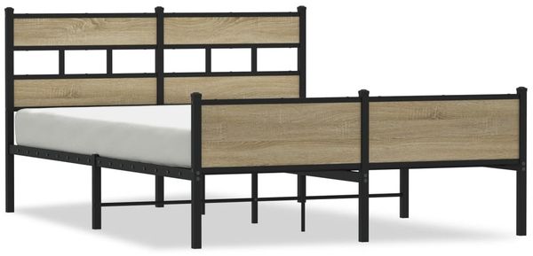 vidaXL Bettgestell ohne Matratze Sonoma-Eiche 140x190 cm Holzwerkstoff 4017290 Bild 2