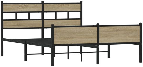vidaXL Bettgestell ohne Matratze Sonoma-Eiche 140x190 cm Holzwerkstoff 4017290 Bild 3