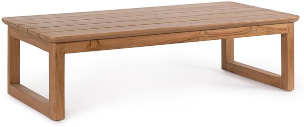 Gartencouchtisch Arova aus nachhaltigem Teakholz, modern skandinavisch, braun, rechteckig