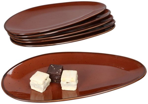 MamboCat Frühstücksteller MamboCat Marron Taste 6er Set Kuchenteller Porzellan
