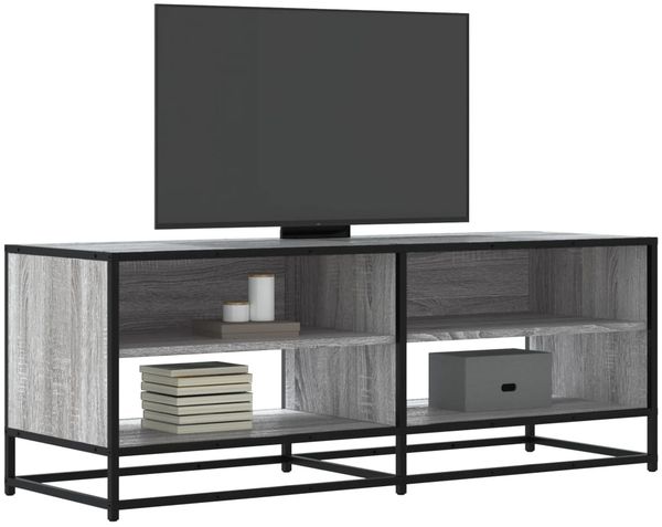 vidaXL TV-Schrank Grau Sonoma 120,5x40x46 cm Holzwerkstoff und Metall 848892
