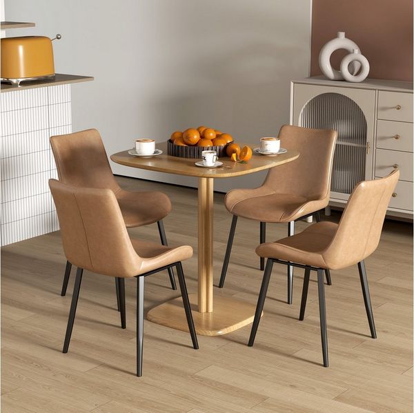 HOMCOM Esstisch 70 x 70 cm Küchentisch für 4 Personen (Esszimmertisch, 1-St, Holztisch), für Küche, Esszimmer, Natur