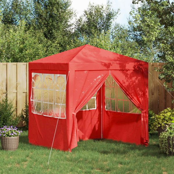 vidaXL Party-Zelt Rot 200 x 200 x 240 cm PE und Stahl 42032994