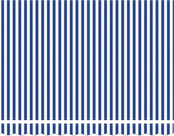 vidaXL Markisenersatzstoff Blau und Weiß 3 x 2 m Polyester 42000373 Bild 5